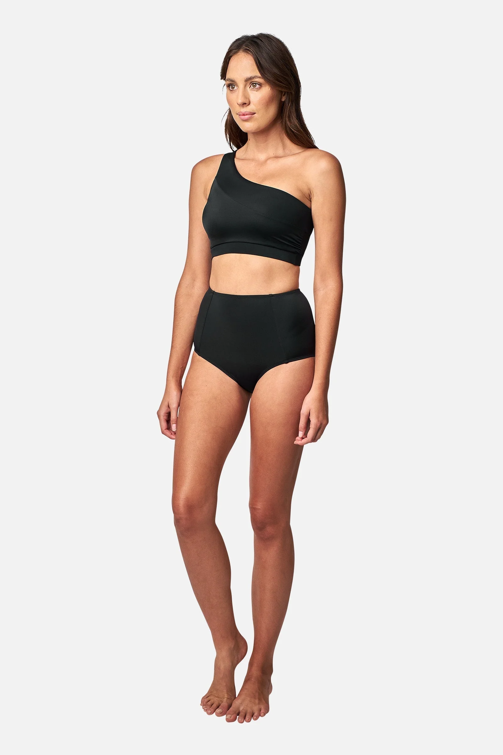 Classic One Shoulder Bikini Bralette BLACK - Image 5