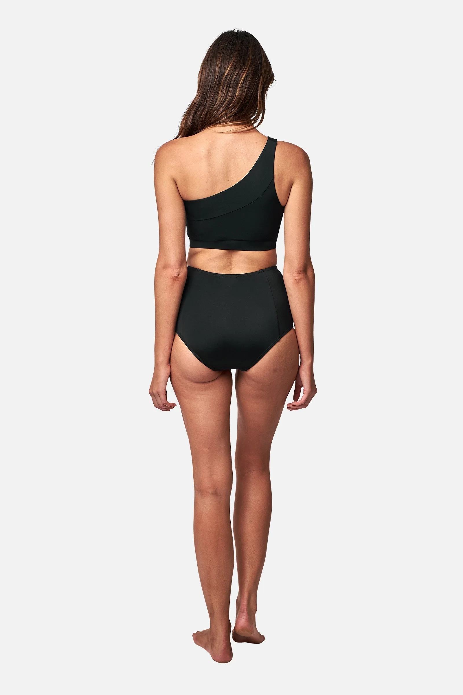 Classic One Shoulder Bikini Bralette BLACK - Image 7
