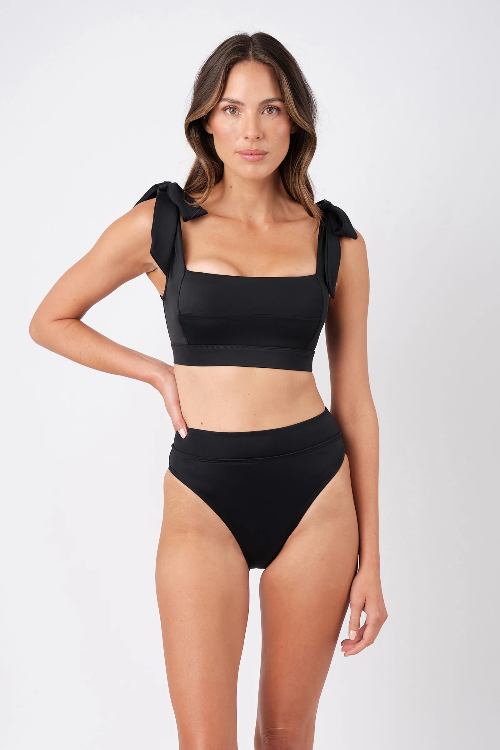 Classic Square Neck Bikini Bralette BLACK - Image 3