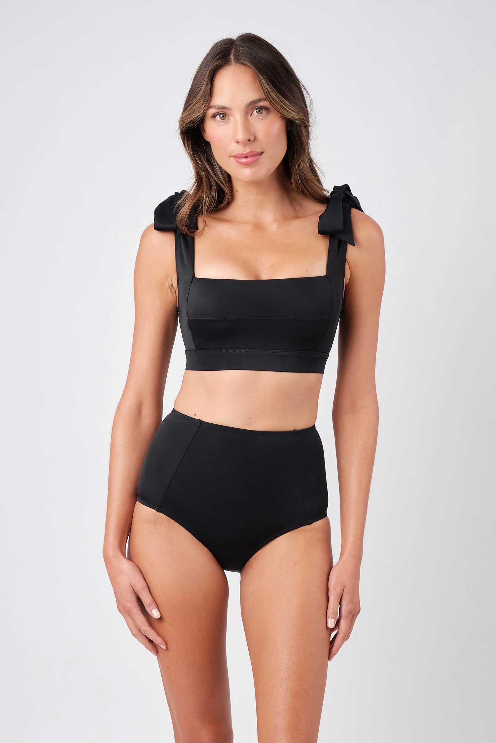 Classic Square Neck Bikini Bralette BLACK - Image 6