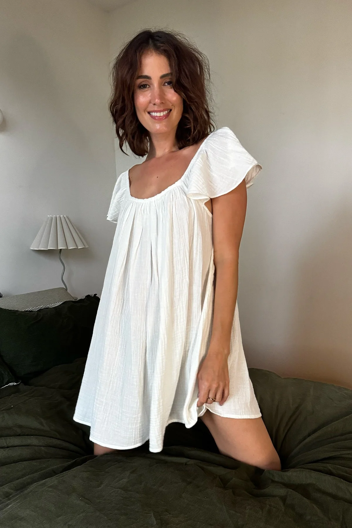 Ethereal Frill Nightie WHITE - Image 3