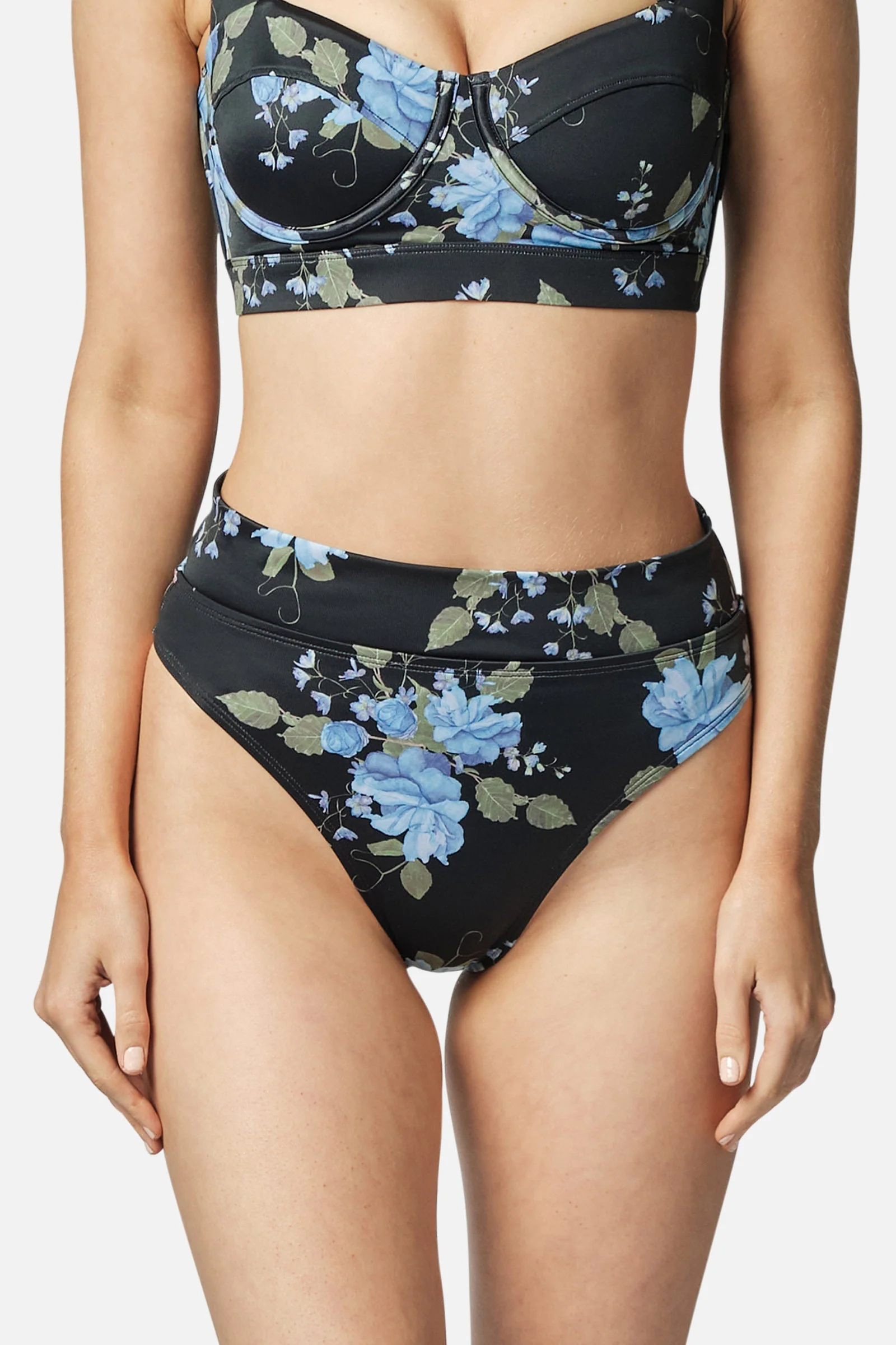 High-Cut High-Waisted Bikini Bottom VINTAGE ROMANTIQUE - Image 8