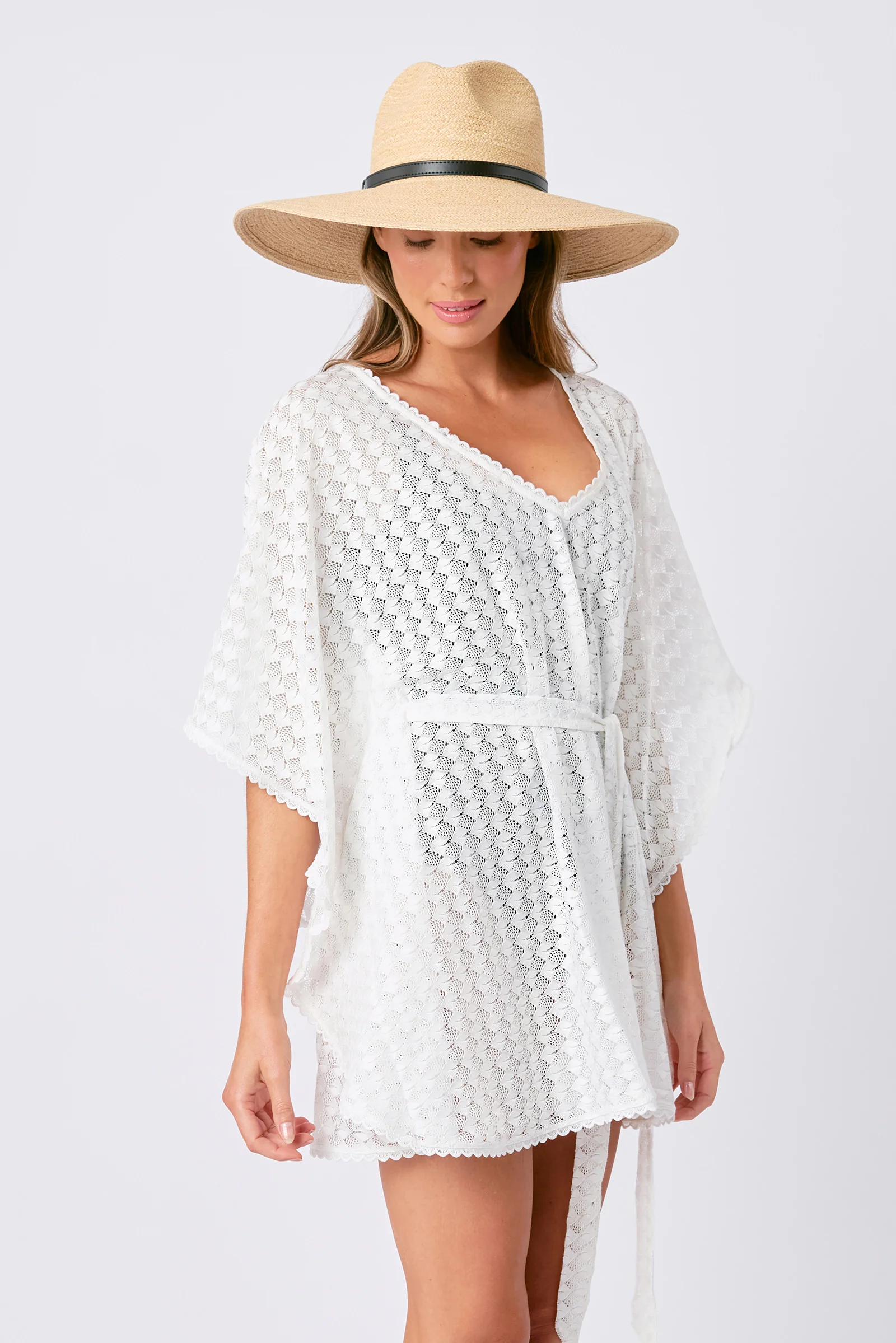 Madagascan Raffia Wide Brim Hat NATURAL - Image 4