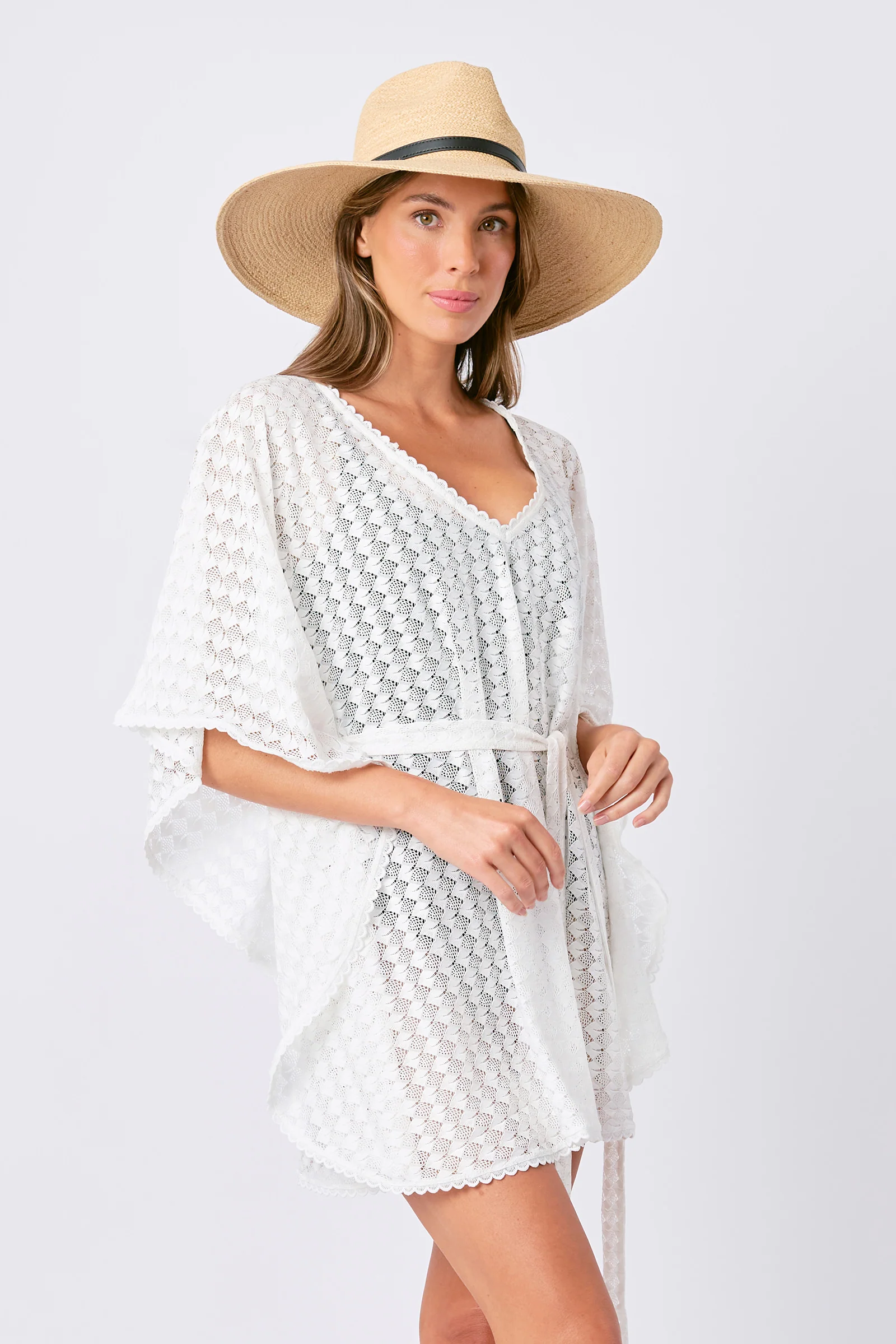 Madagascan Raffia Wide Brim Hat NATURAL - Image 5