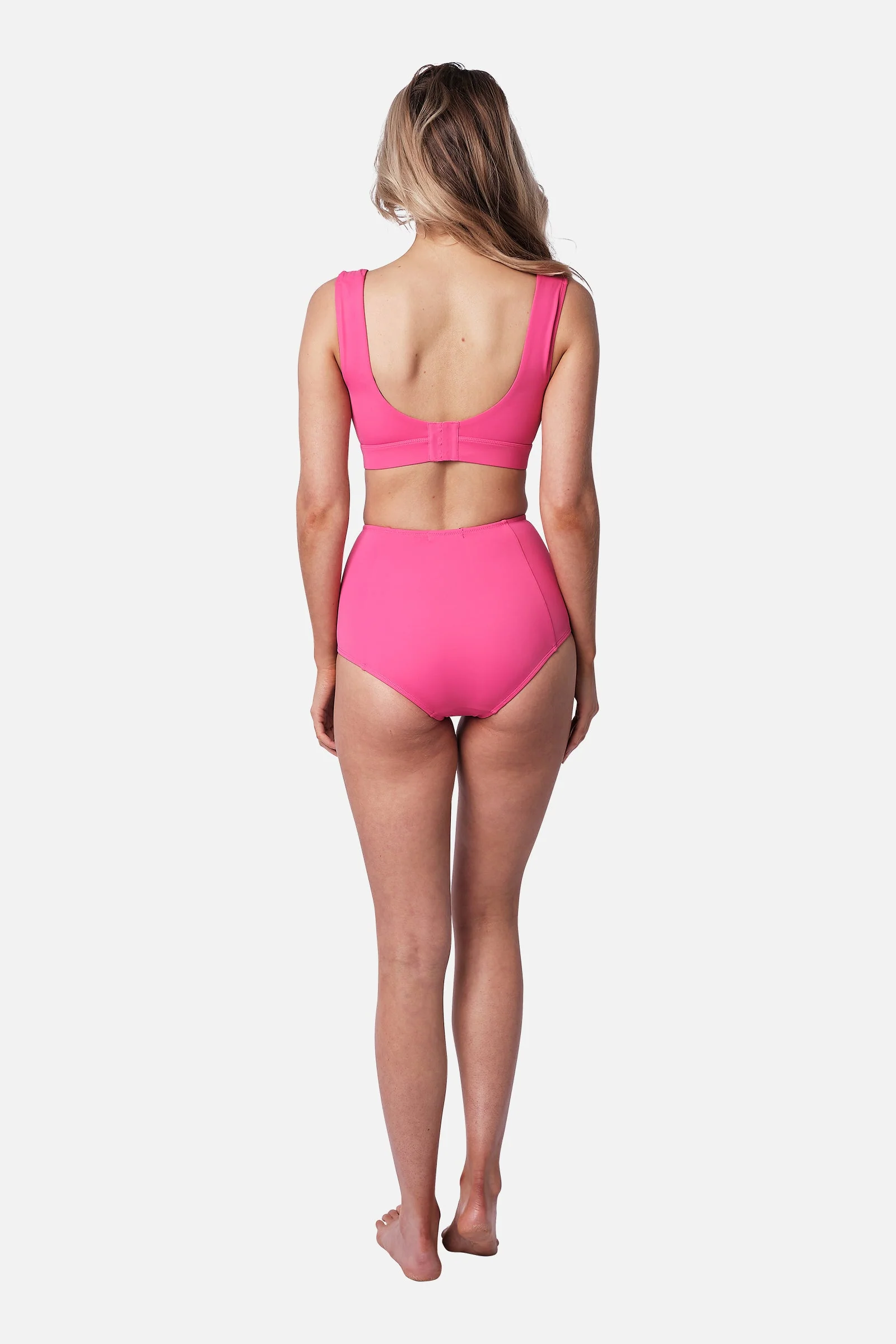 Never Say Never High-Waisted Bikini Bottom PINK - Image 7