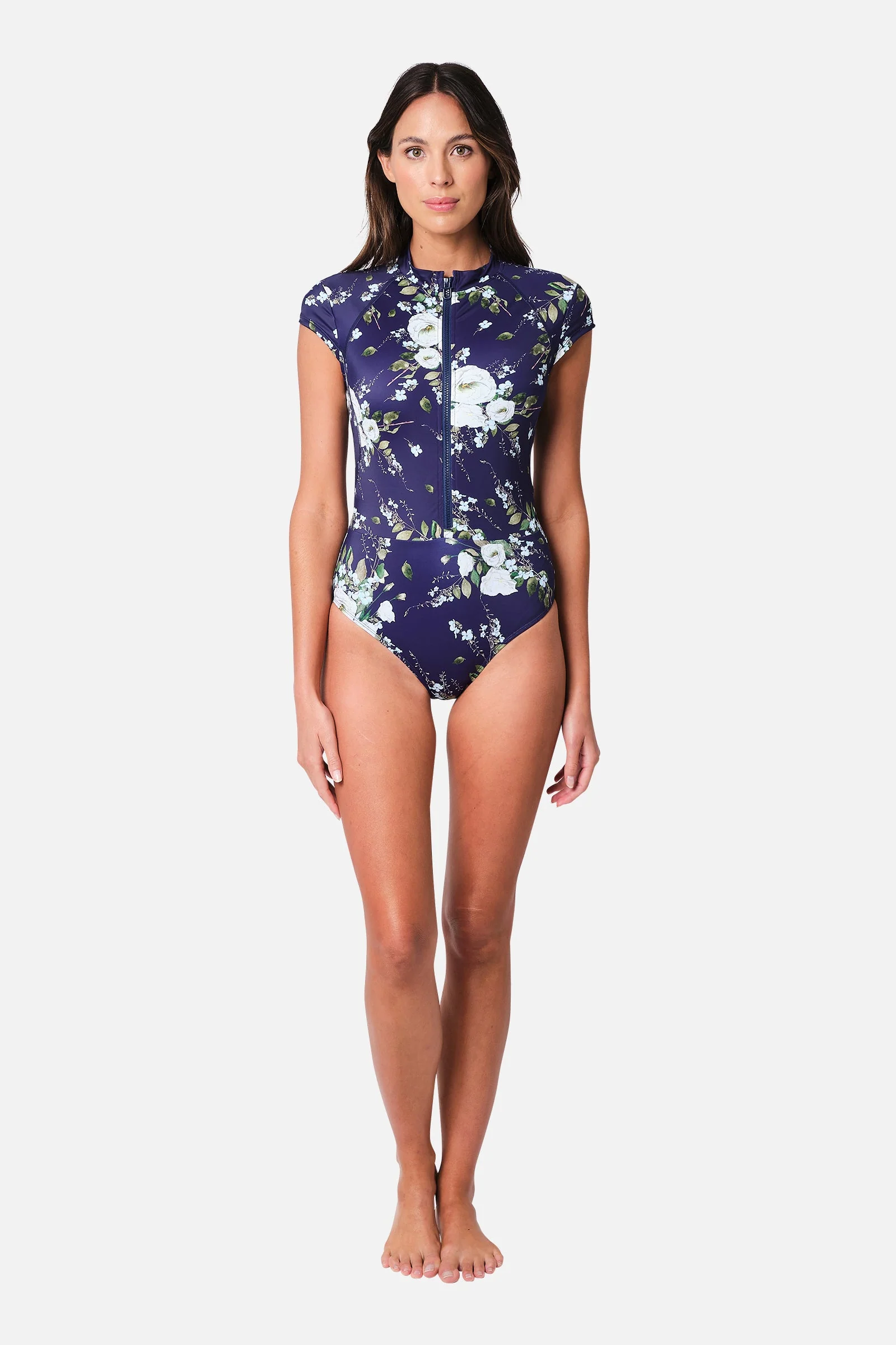 Original Sexie Rashie Cap Sleeve LONDON BOTANICAL NAVY - Image 3
