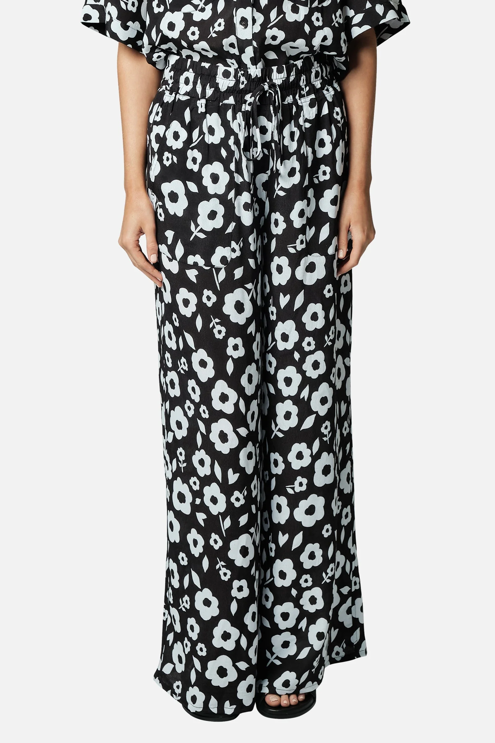 Palazzo Pants DAISY SILHOUETTE BLACK - Image 5