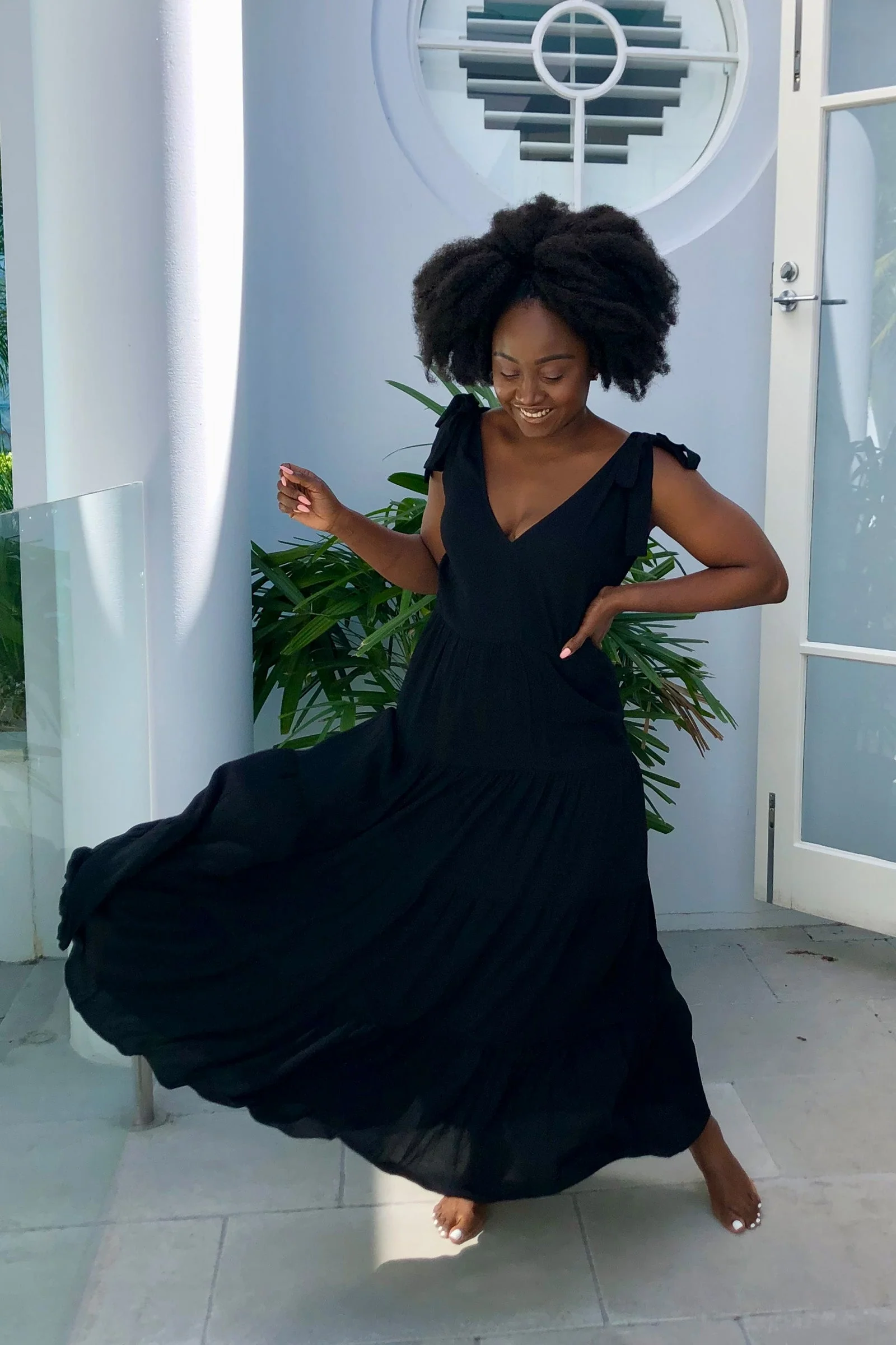 Swing Maxi Dress BLACK - Image 6